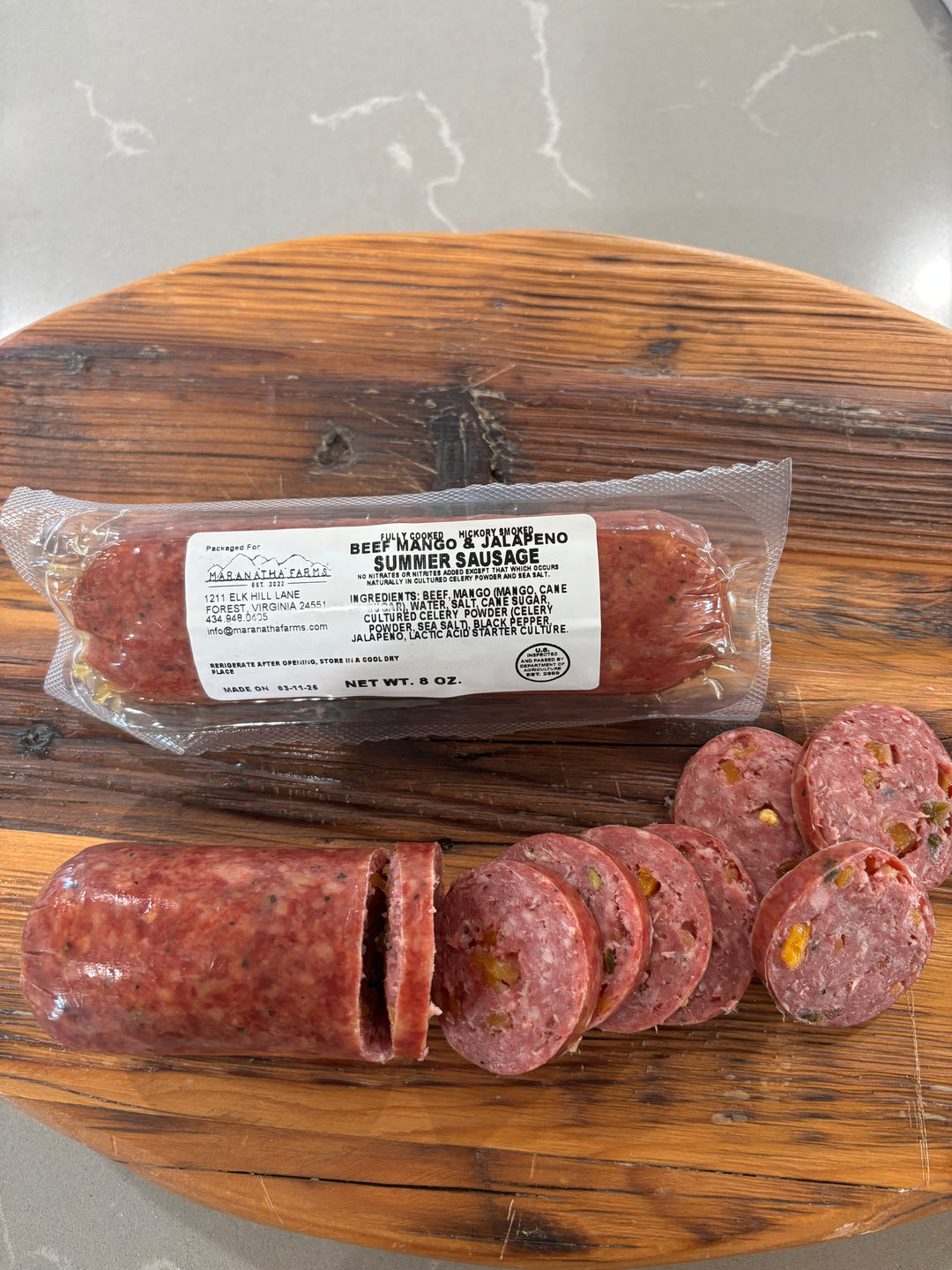 Beef Mango and Jalapeño Summer Sausage