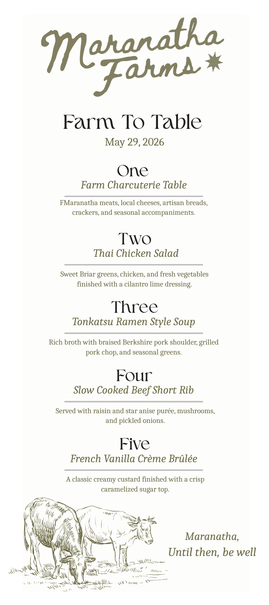 Maranatha Farm Dinner | October 30